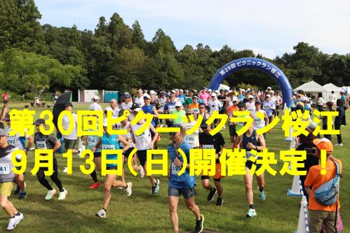 第30回ピクニックラン桜江開催決定見出し