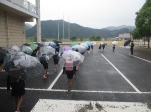 桜江小学校小中合同避難訓練②