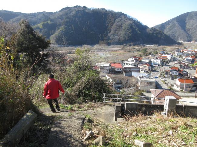 下山の途中