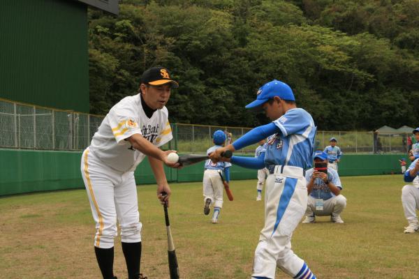 野球教室柴原選手