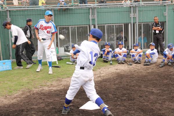 野球教室谷沢選手