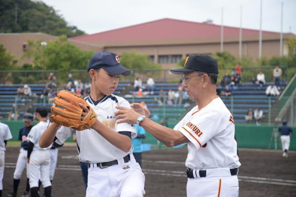 野球教室堀内選手