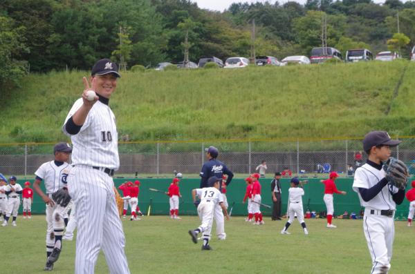 野球教室澤井選手