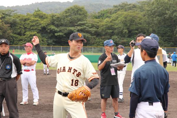 野球教室桑田選手