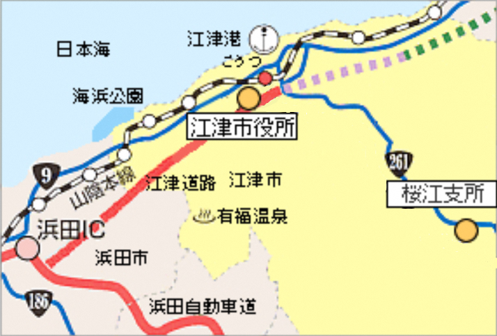 江津市詳細地図