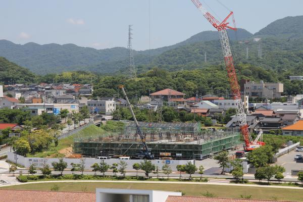 江津市庁舎新築工事進捗写真（北側より撮影）