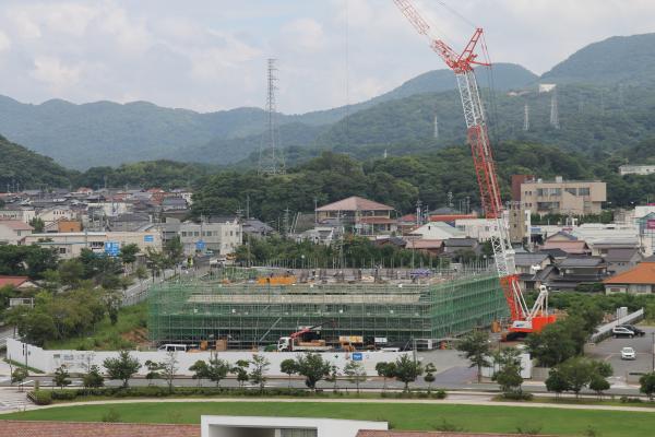 江津市庁舎新築工事進捗写真（北側より撮影）