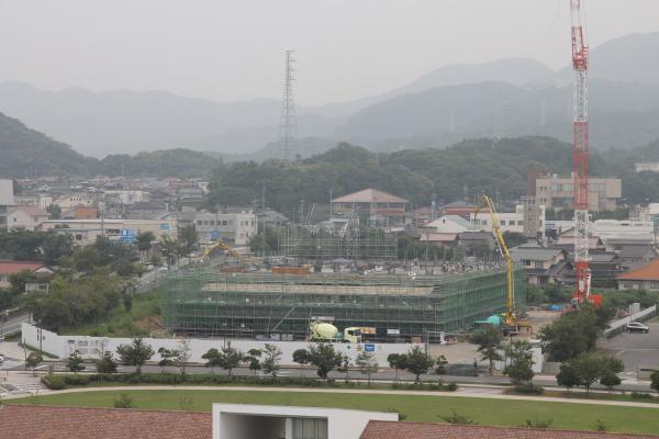 江津市庁舎新築工事進捗写真（北側より撮影）
