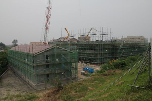 江津市庁舎新築工事進捗写真（西側より撮影）